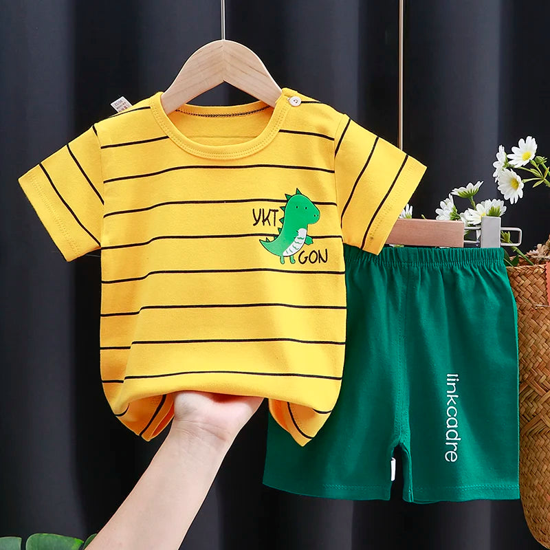 Kids Clothing Set Baby T-Shirt Shorts Summer Cotton Casual Outfit