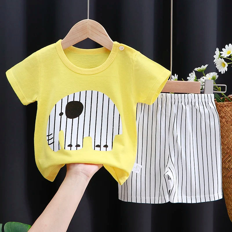 Kids Clothing Set Baby T-Shirt Shorts Summer Cotton Casual Outfit