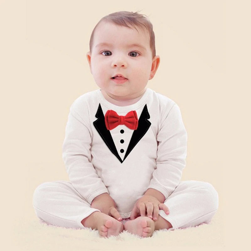 Baby Boy Cotton Formal Romper Spring Autumn 0-24M