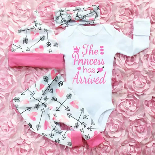 Newborn Baby Girl Autumn Winter 2PCS Clothing Set 0-18M