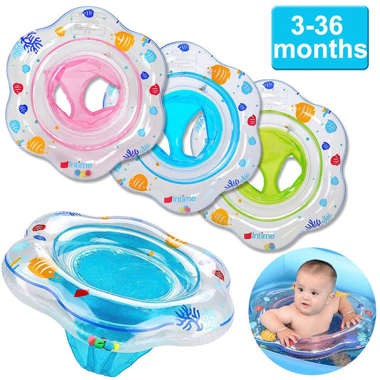 Baby Swimming Ring Float with Safety Seat Double Airbag