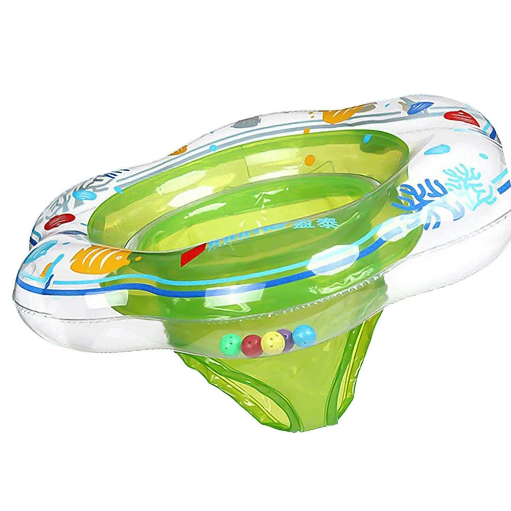 Baby Swimming Ring Float with Safety Seat Double Airbag