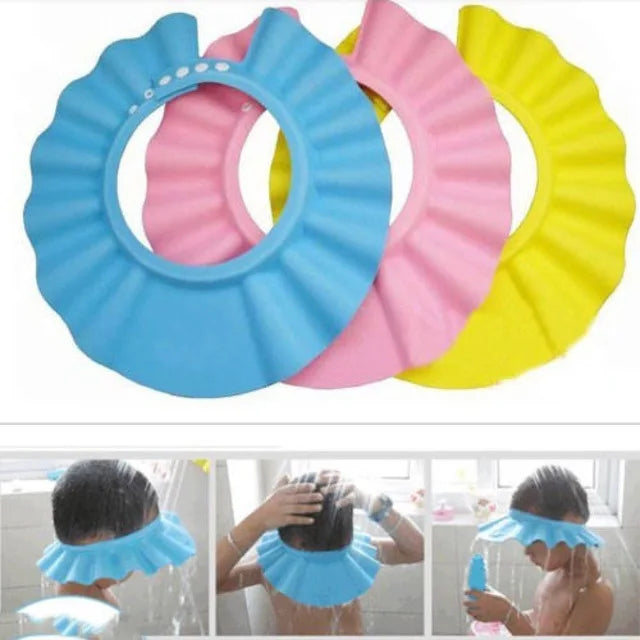 Baby Shower Cap Adjustable Waterproof Shampoo Shield