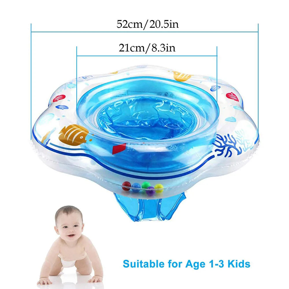 Baby Swimming Ring Float with Safety Seat Double Airbag