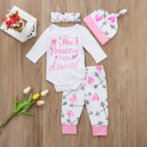Newborn Baby Girl Autumn Winter 2PCS Clothing Set 0-18M