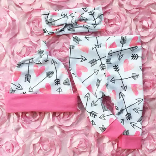 Newborn Baby Girl Autumn Winter 2PCS Clothing Set 0-18M