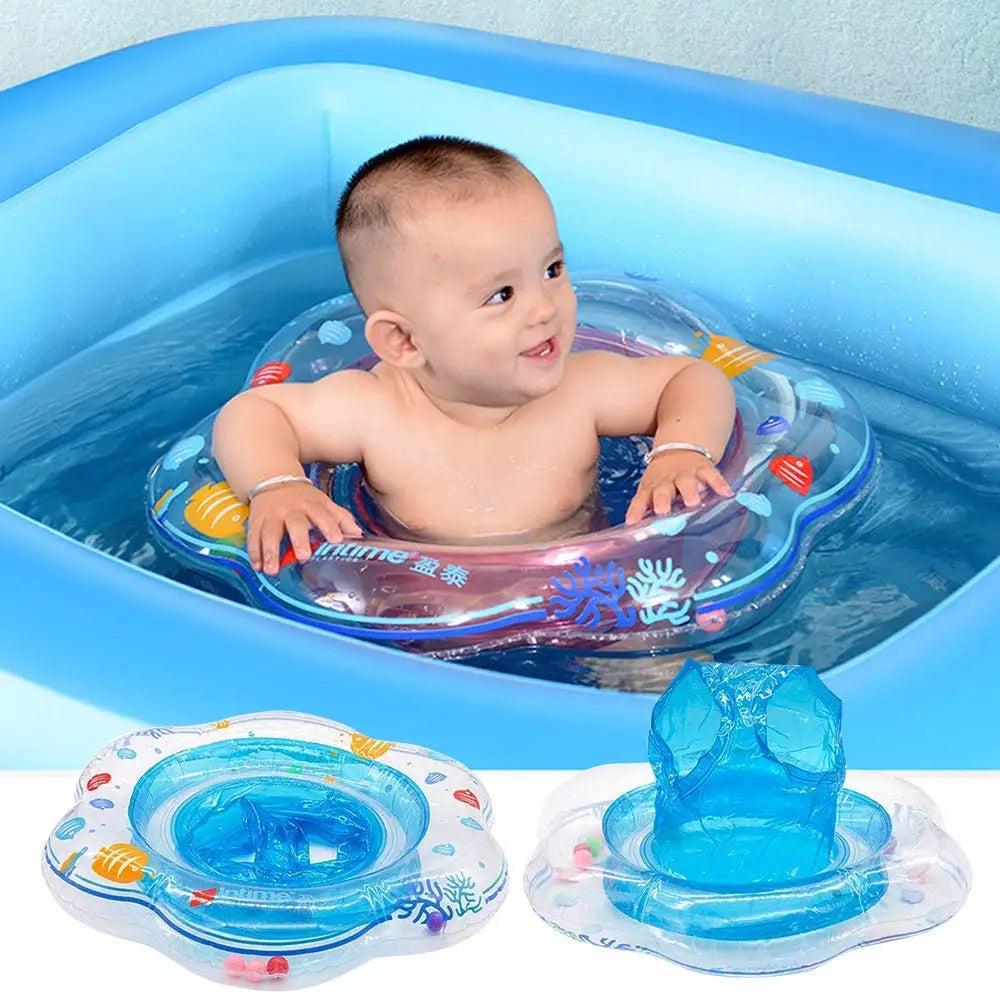 Baby Swimming Ring Float with Safety Seat Double Airbag