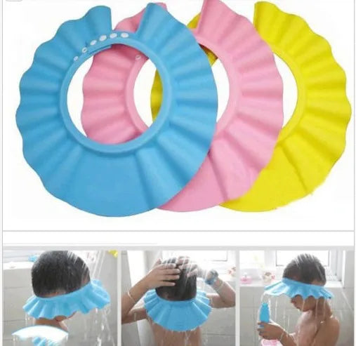 Baby Shower Cap Adjustable Waterproof Shampoo Shield