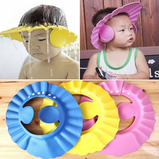 Baby Shower Cap Adjustable Waterproof Shampoo Shield
