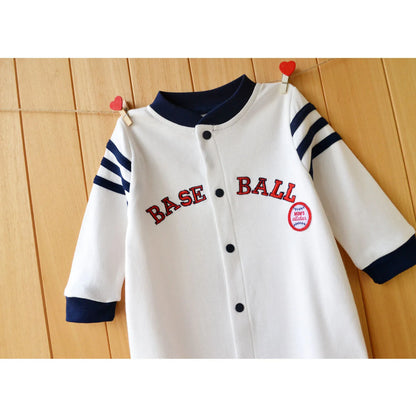 Baby Newborn Coverall Baseball Style Cotton Romper