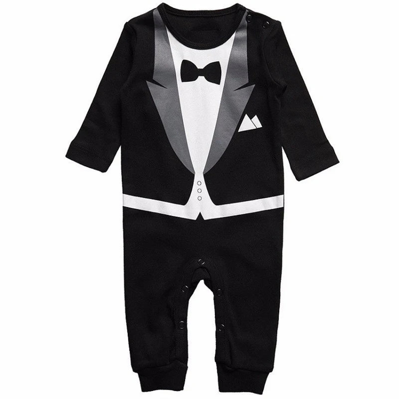 Baby Boy Cotton Formal Romper Spring Autumn 0-24M