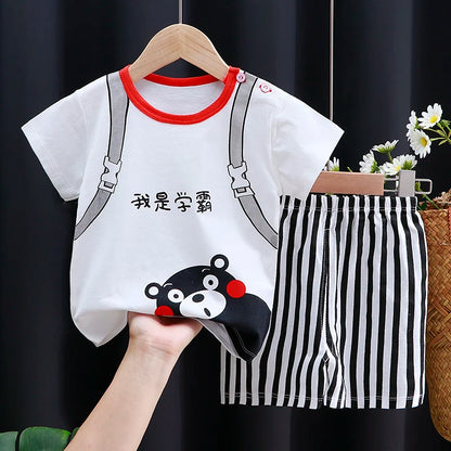 Kids Clothing Set Baby T-Shirt Shorts Summer Cotton Casual Outfit