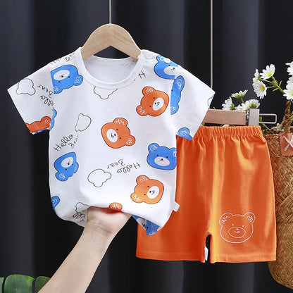 Kids Clothing Set Baby T-Shirt Shorts Summer Cotton Casual Outfit