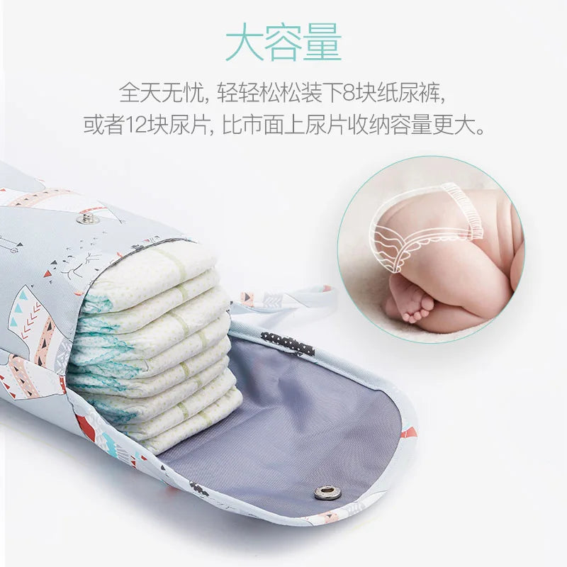Waterproof Reusable Baby Diaper Bag Large Capacity Mommy Handbag