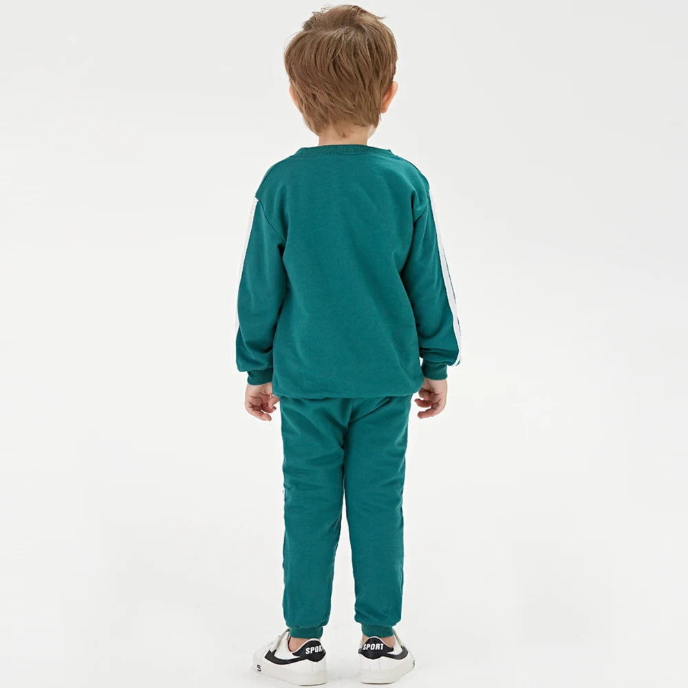 Baby Clothing Set 2PCS Boys Girls Fleece Hooded Top Pants Tracksuit