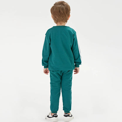 Baby Clothing Set 2PCS Boys Girls Fleece Hooded Top Pants Tracksuit