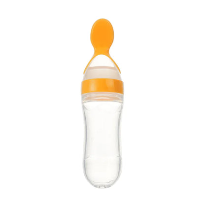 Baby Feeding Bottle Silicone Squeeze Spoon Feeder