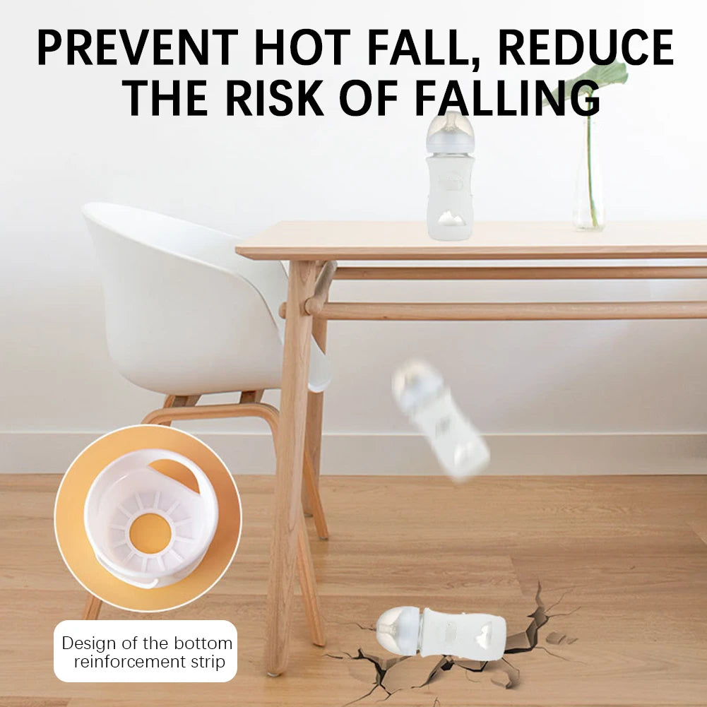 Baby Feeding Bottle Protective Silicone Cover Anti-Breakage Insulated Sleeve