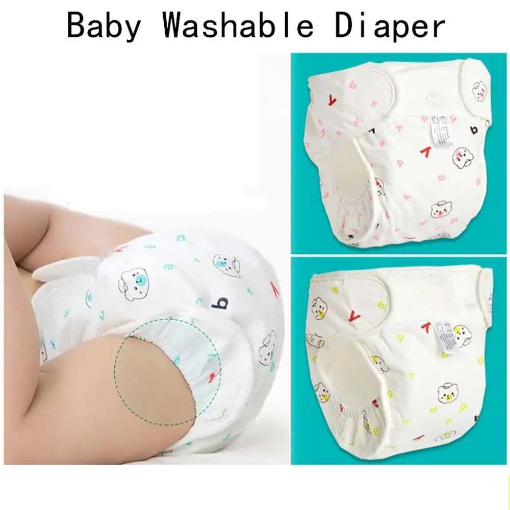 Reusable Adjustable Baby Cloth Diaper Leak-Proof 0–12 Months