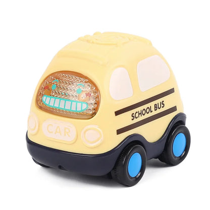 Baby Friction Car Toy 6-12 Months Soft Rubber Push & Go Roll Vehicle Rattle Gift