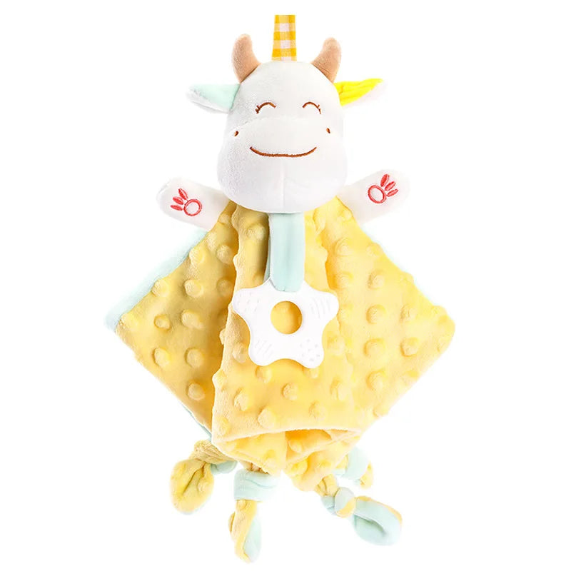 Baby Security Blanket Soft Plush Animal Soothing Toy