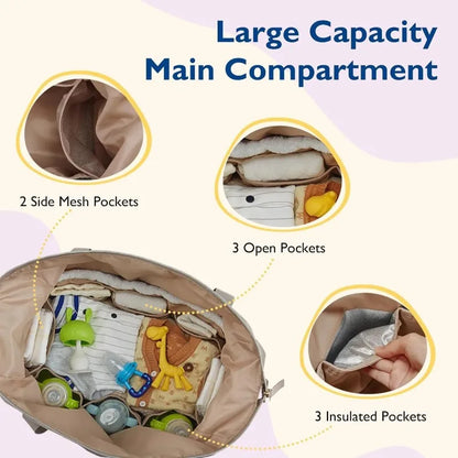 Baby Diaper Bag Large Capacity Travel Handbag for Newborn