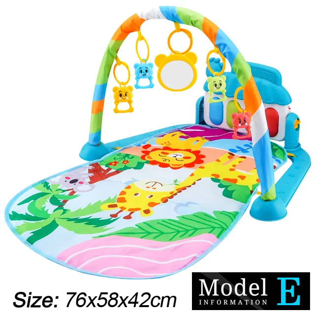 Baby Fitness Play Gym Music Activity Mat Piano Crawling Toy