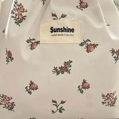 Printed Flower Baby Diaper Bag Portable Organizer Wet Dry Nappy Bag