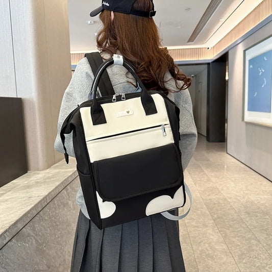 Large Capacity Women’s Backpack Waterproof Multi-Pocket Diaper & School Bag