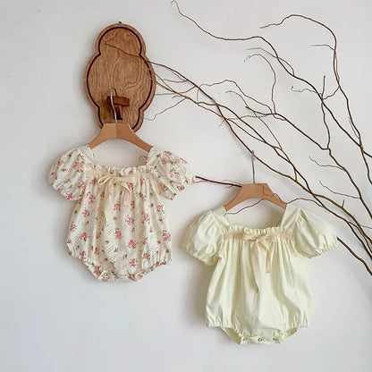 Baby Floral Romper Short Sleeve Sunsuit Jumpsuit 0–2Y