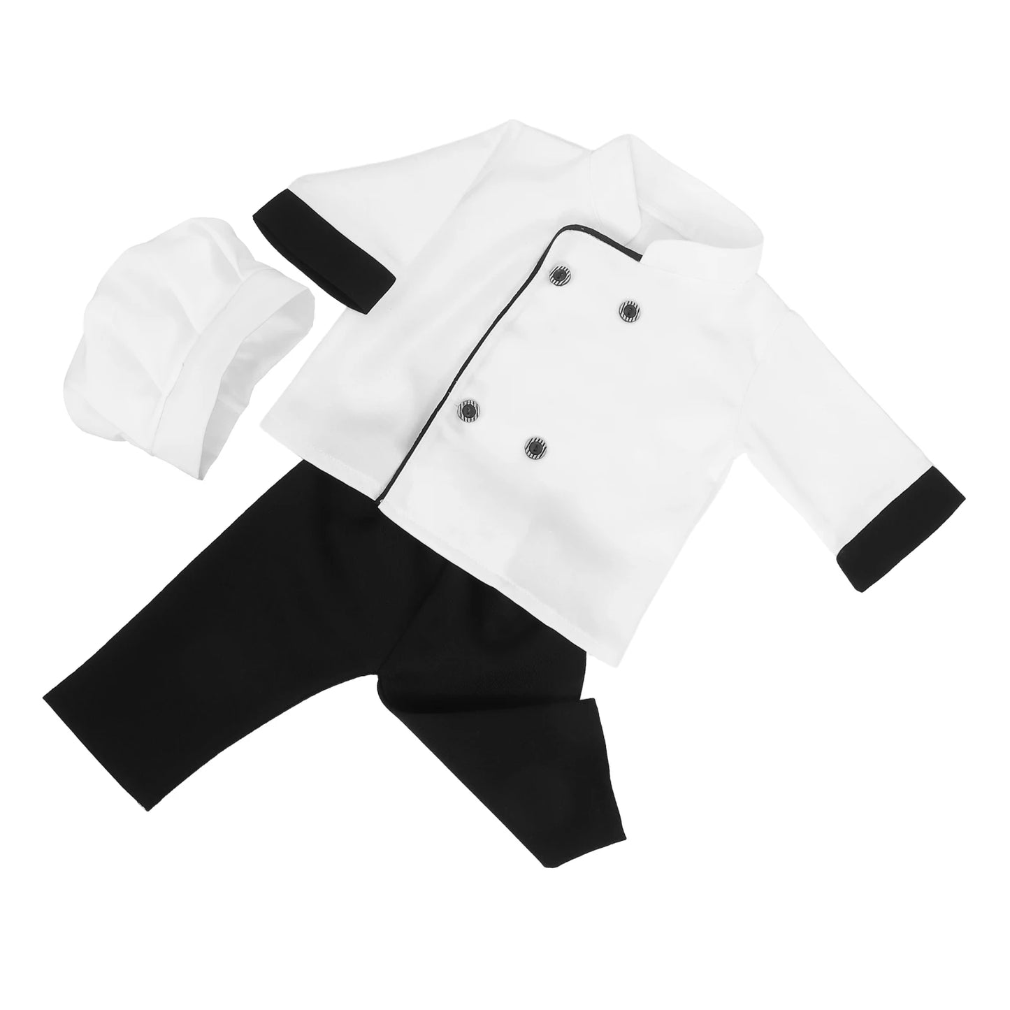 Baby Photography Outfit Newborn Chef Costume Boys Girls Photoshoot Props