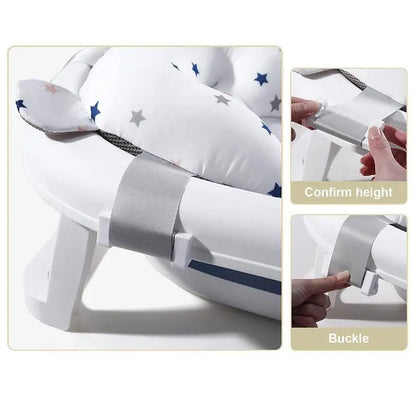 Newborn Bath Cushion Foldable Adjustable Bathtub Mat Baby Bath Accessories