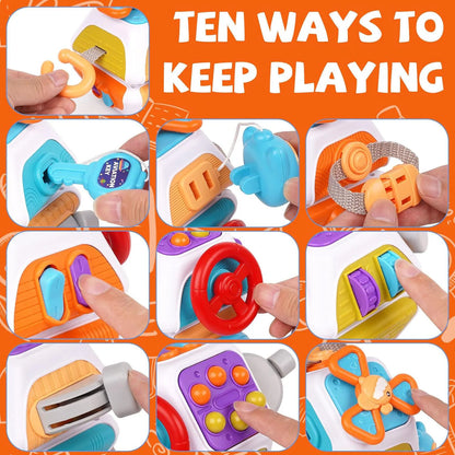 Baby Busy Board Cube Montessori Sensory Educational Toddler Learning Toy