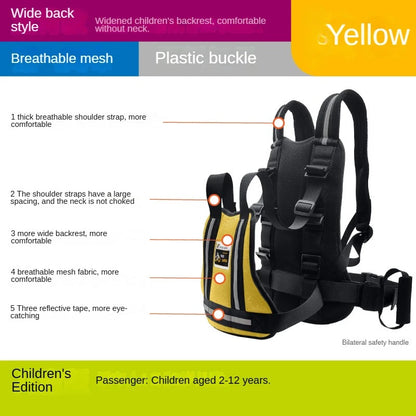 Child Seat Baby Carrier Belt Motorcycle Safety Belt Adjustable Non-Slip Protection Belt