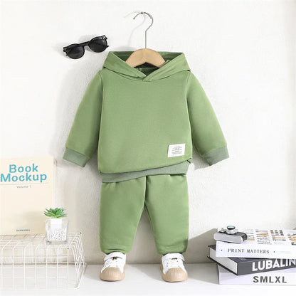 Baby Boys 2PCS Hooded Coat + Pants Spring Autumn Set