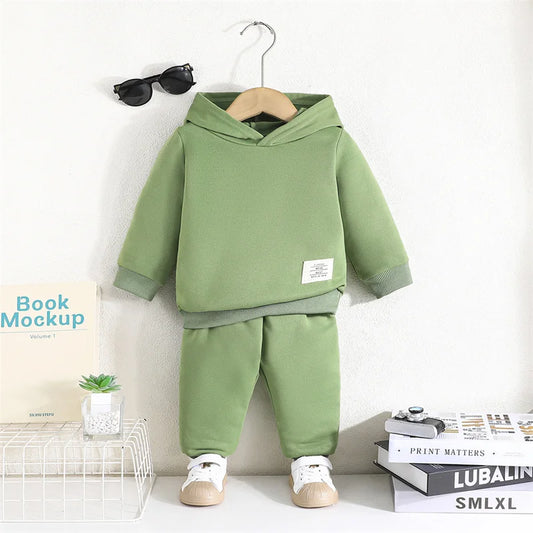Baby Boys 2PCS Hooded Coat + Pants Spring Autumn Set