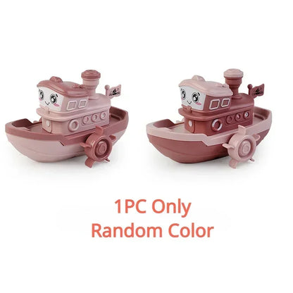 Baby Bath Toy Cartoon Ship Clockwork Wind-Up Water Toy