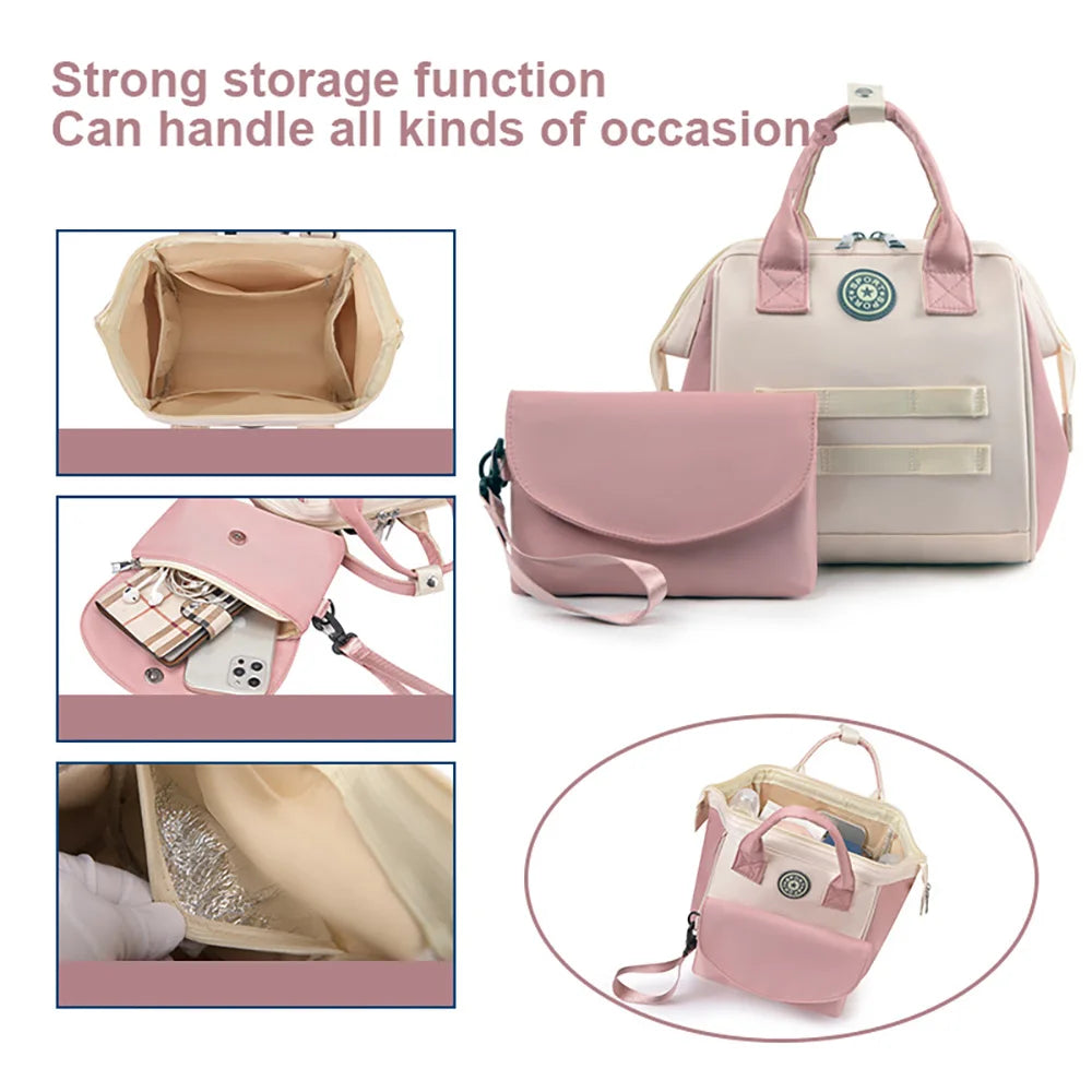 New Large Capacity Mommy Diaper Bag Waterproof Multi-Functional Travel Bag