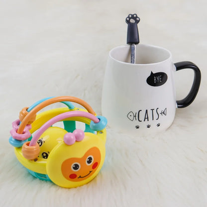Baby Soft Teething Sensory Ball Rattle Early Learning Grasping Toy