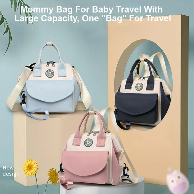 New Large Capacity Mommy Diaper Bag Waterproof Multi-Functional Travel Bag