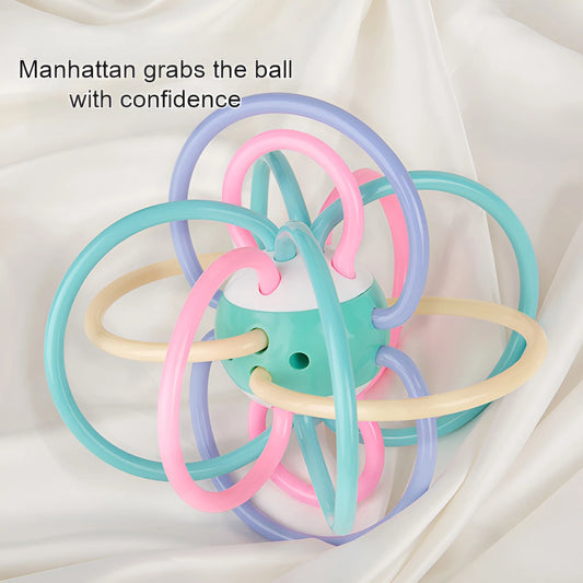 Baby Manhattan Teething Ball Soft Rubber Rattle Newborn Toy