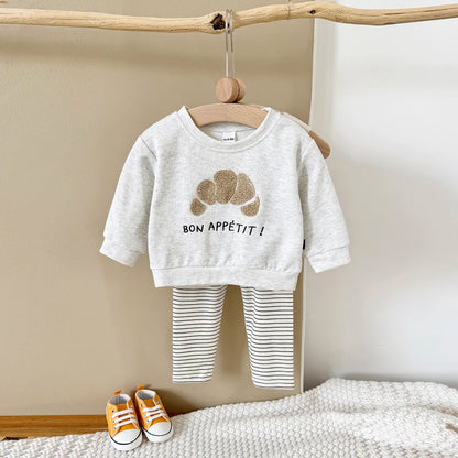 Baby Boys Cartoon Sweatshirt Pants Set Autumn Winter