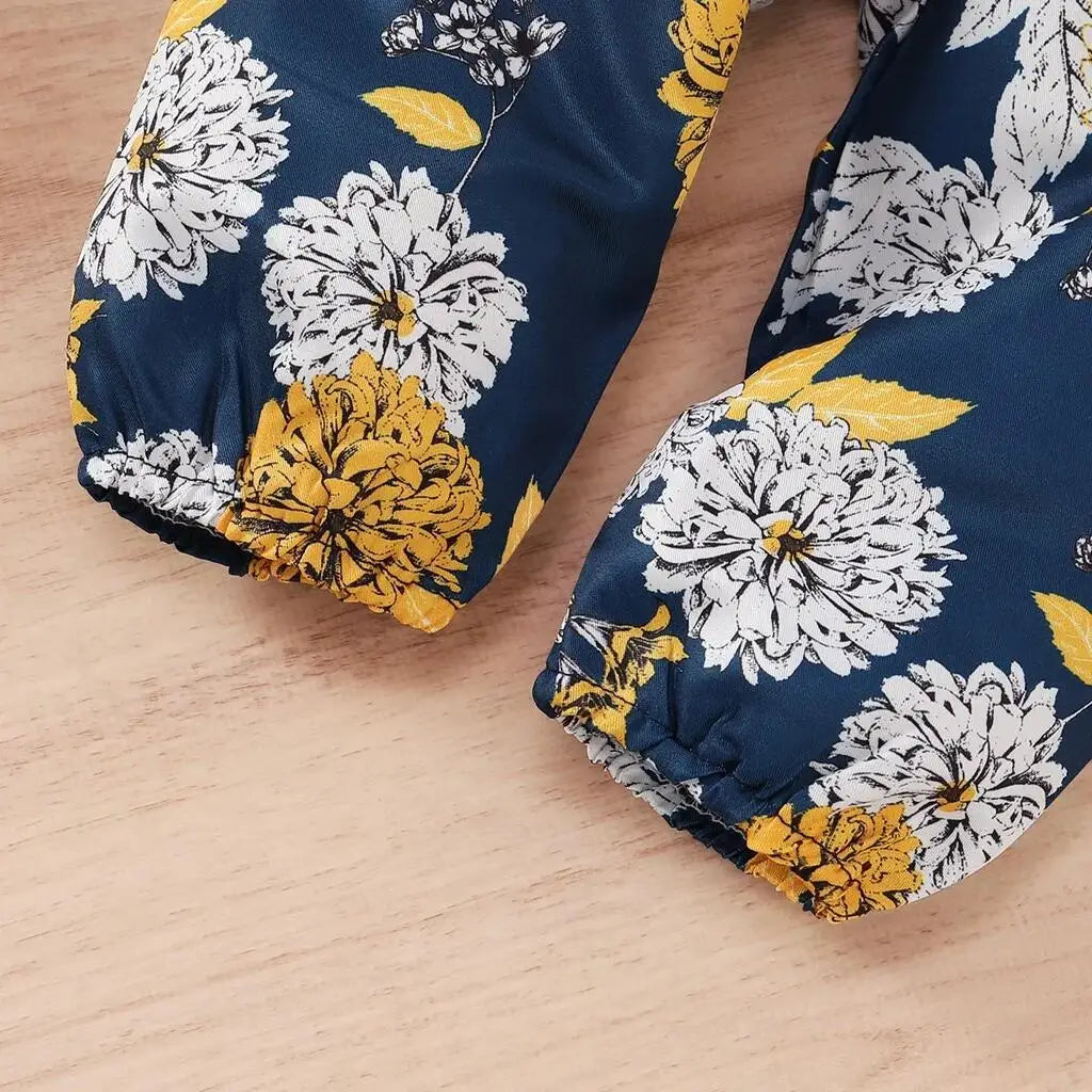 Newborn Baby Girls 3PCS Clothing Set Bodysuit Pants Headband Toddler Outfit