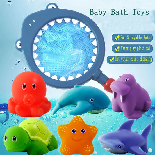 Baby Bath Toys Colorful Waterproof Toddler Infant Gift 0-3 Years