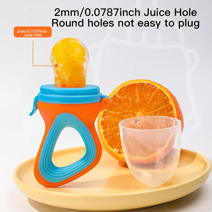Baby Fruit & Vegetable Feeder Food-Grade Silicone Infant Nourishment Feeder with Mesh Bag