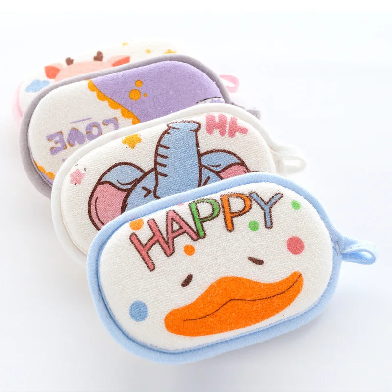 Baby Bath Brushes Sponge Cartoon Newborn Bath Towel Baby Care