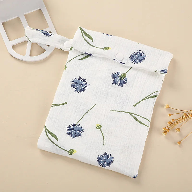 Printed Cotton Diaper Bag Multi-Functional Mommy Handbag