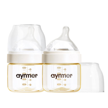 Baby PPSU Feeding Bottle Anti-Choking Silicone Nipple 0-1Y