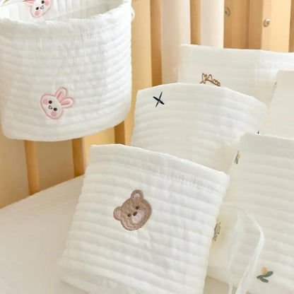 Portable Baby Care Hanging Organizer Crib Storage Diaper Bag Cotton