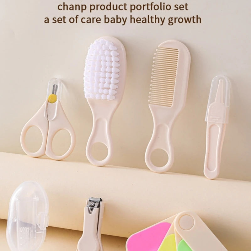 7 Piece Baby Grooming Kit Newborn Infant Brush Comb Toothbrush Nail Clippers
